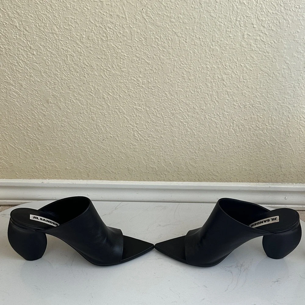 Jil Sander Architectural Heel Napa Leather Mule - Picture 6 of 9